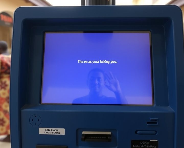Before — Terminal frozen by an application error and out of service.